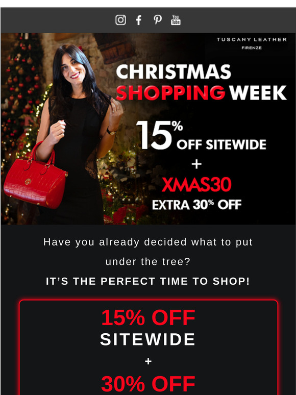 EVERYTHING at -15% + EXTRA -30%! 🎁 It's CHRISTMAS SHOPPING time