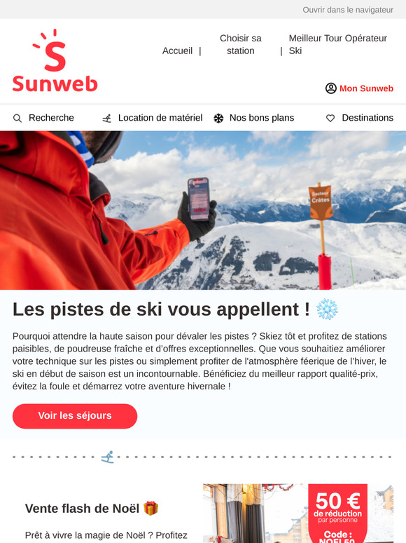 Démarrez la saison de ski avec des offres irrésistibles ! ❄️
