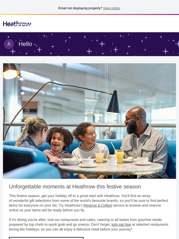 Unforgettable moments at Heathrow this festive season