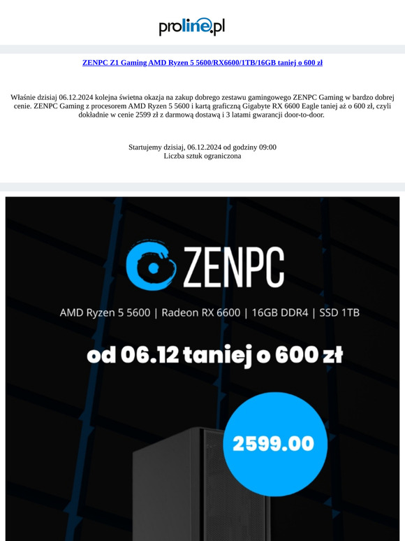 600 zł rabatu na ZENPC Gaming