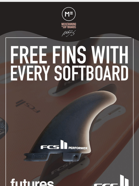 RECEIVE FREE FINS WITH EVERY MF SOFTBOARD 🌴🌈