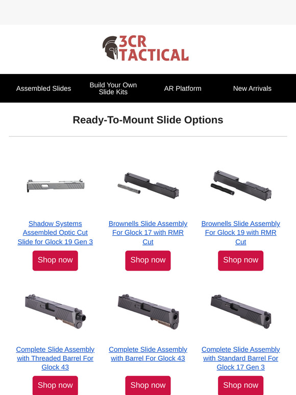 New Glock Assembled Slide Options In Stock