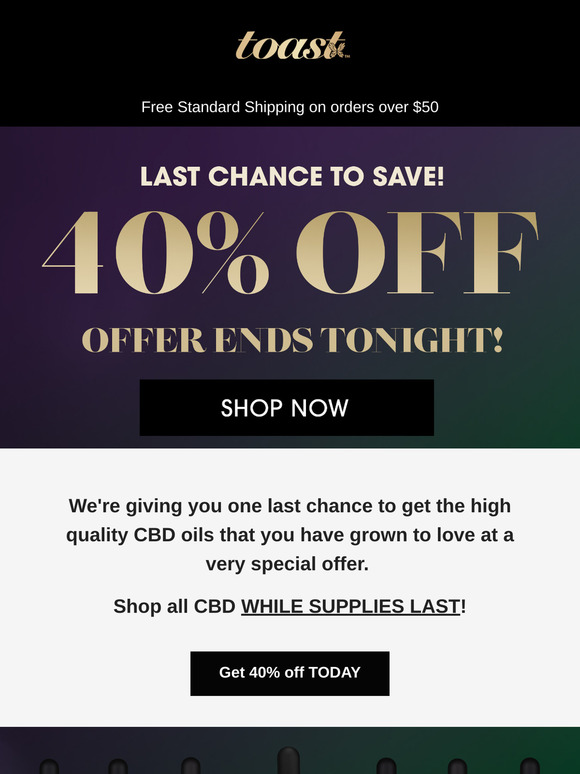 Last day for CBD SAVINGS!