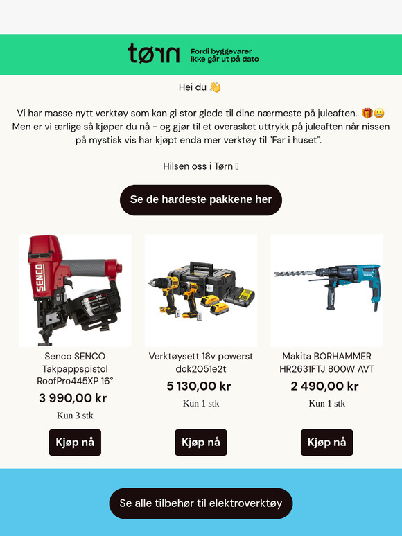 Massevis av nye elektroverktøy til far i huset 🎁👈🥰