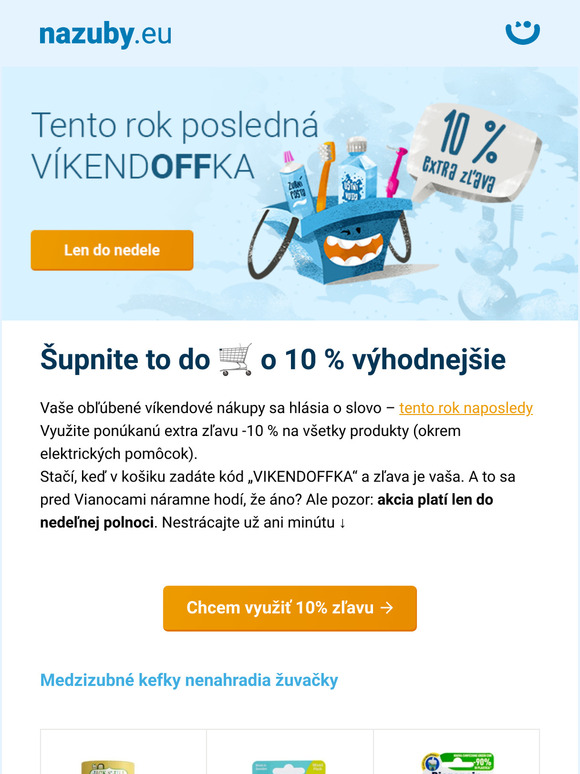 [Len do nedele -10 %] ⏰ Posledná letošná víkendOFFka, stíhate?