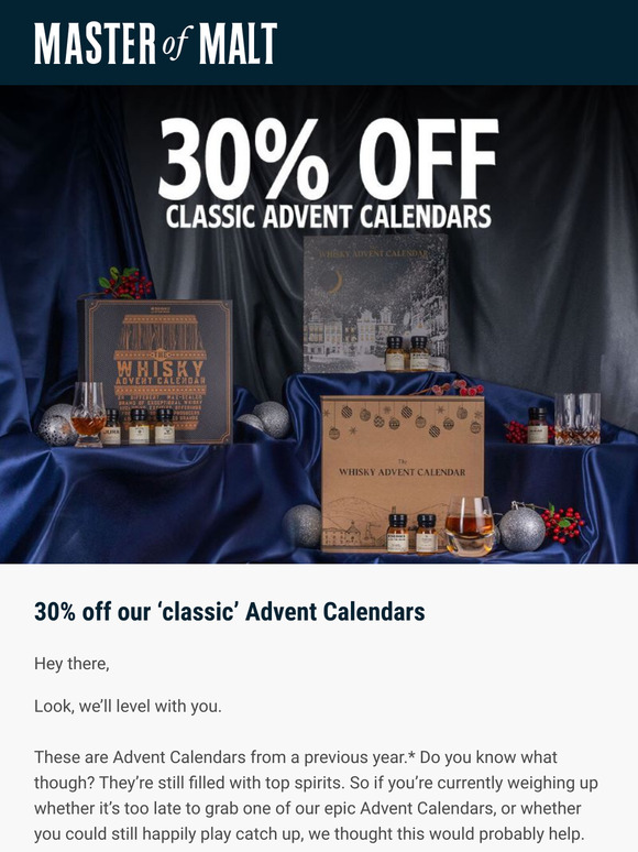 30% off our ‘classic’ Advent Calendars