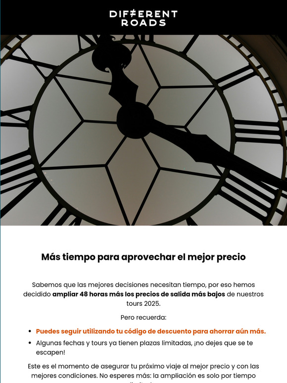⏱️ Porque el tiempo es oro, disfruta ahora de 48h más