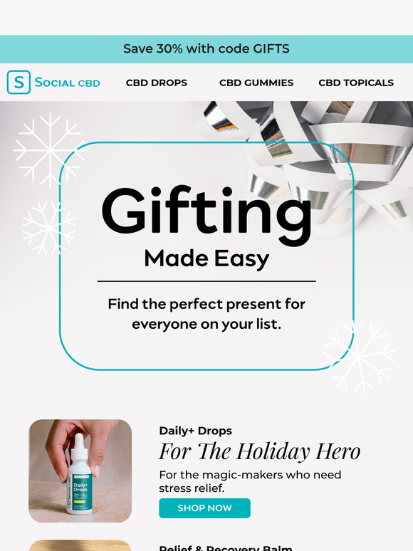 CBD Gifts = Holiday Bliss 🎁 🌟