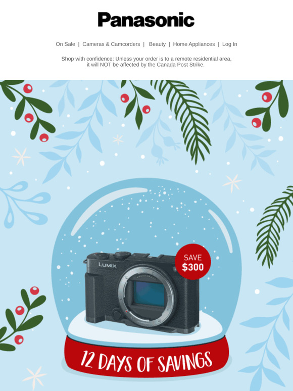 Welcome to 12 Days of Savings at Panasonic 🎁
