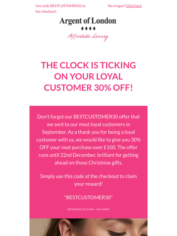 30% OFF with our best customer offer? Yes please!