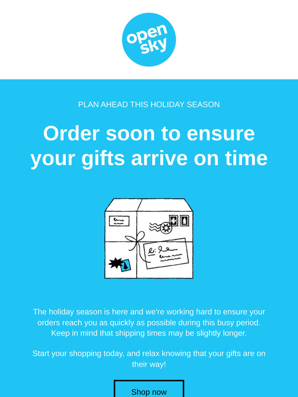 Fast Shipping for Your Gifts!
