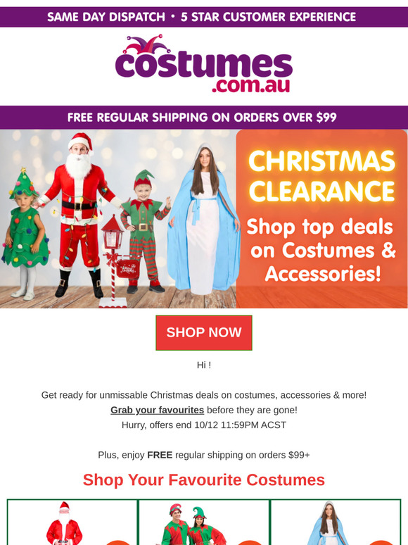 Christmas Clearance: Shop Top Deals On Christmas Costumes & Accessories🎅