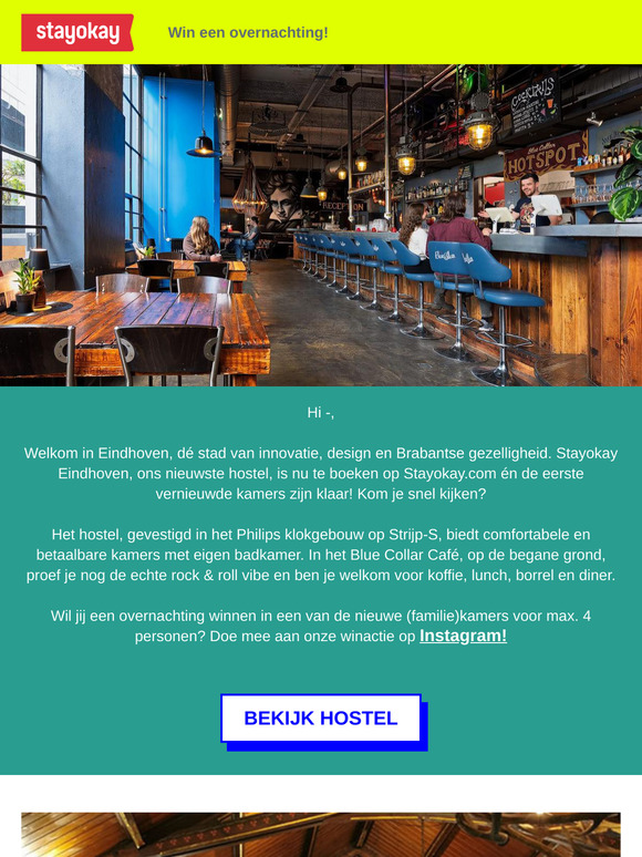 Win een overnachting bij Stayokay Eindhoven! 🌆