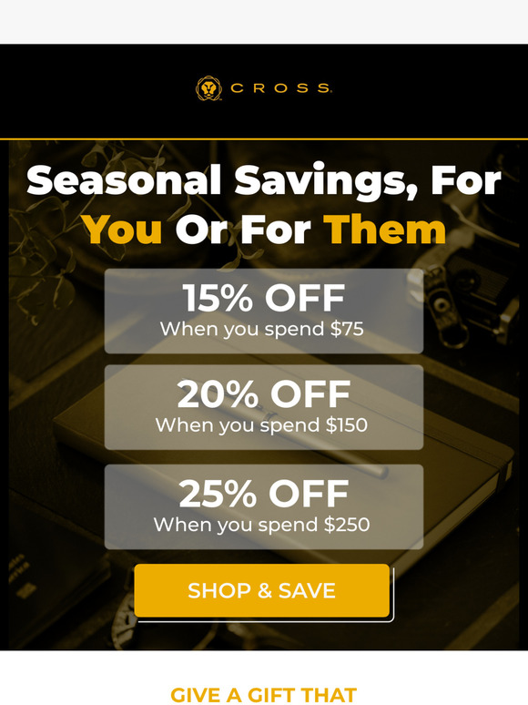 Save Up to 25% this Holiday Season ❄️