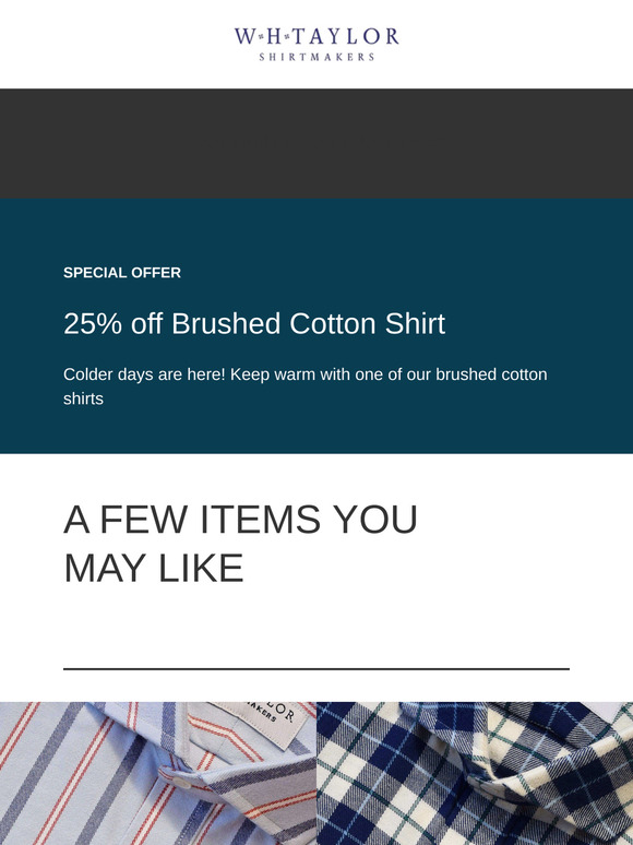 25% off Brushed Cotton Shirts