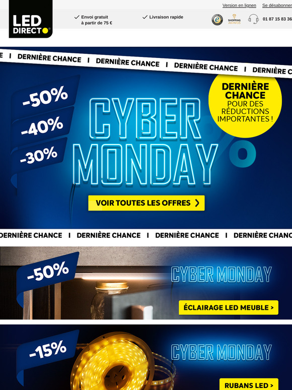 Dernière chance Cyber Monday offres!