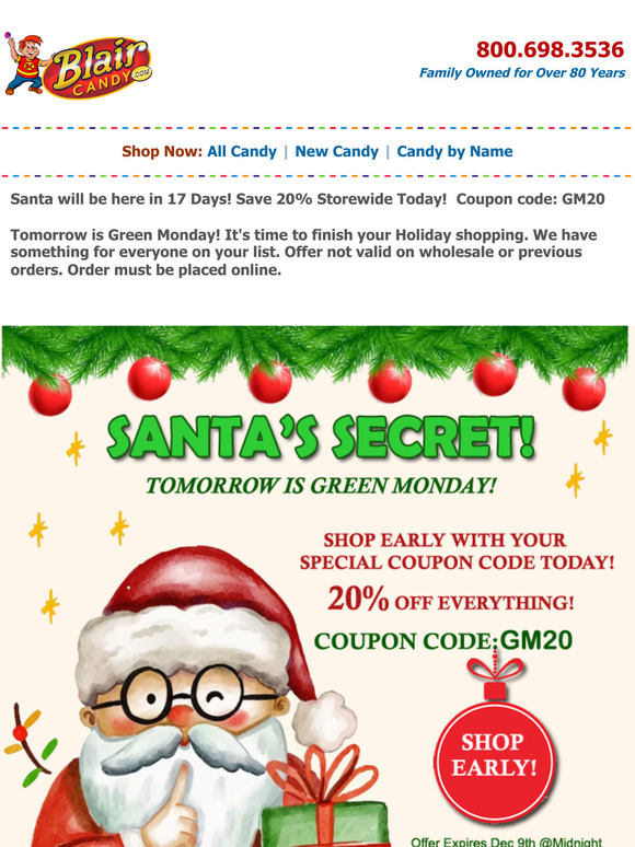 Green Monday Early 20% Off For You!