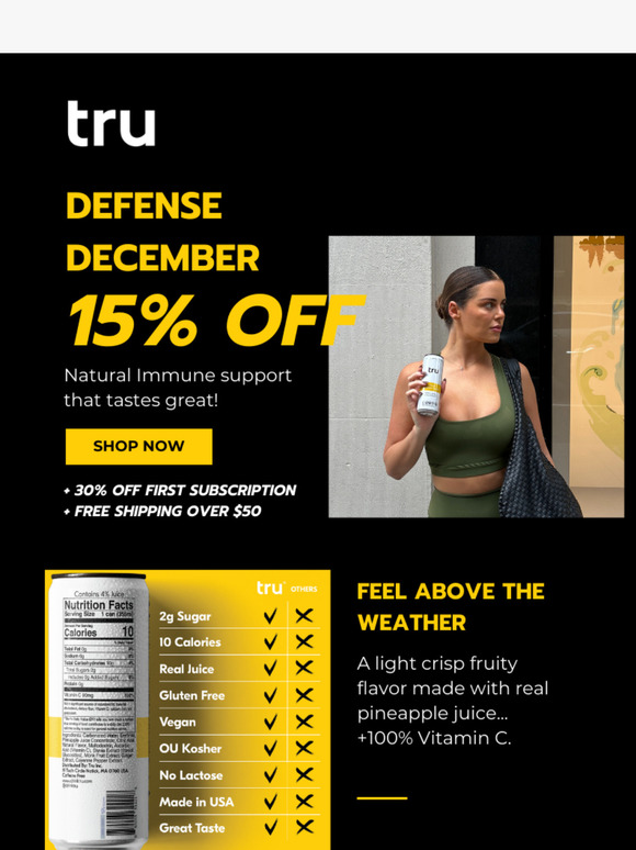 Tru Defense December ☃️ (15% Off + Additional 30% Off First Subscription)