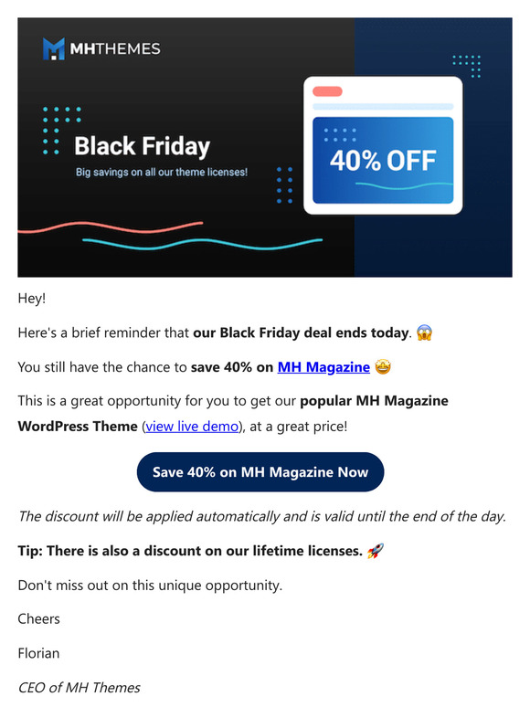 🔥 Save 40% on MH Magazine only today!