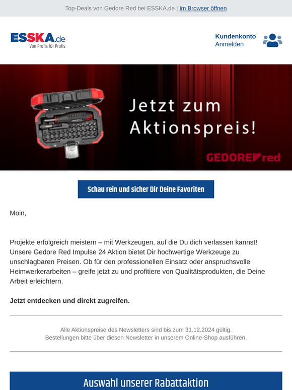 Werkzeugträume werden wahr: Gedore Red Impulse