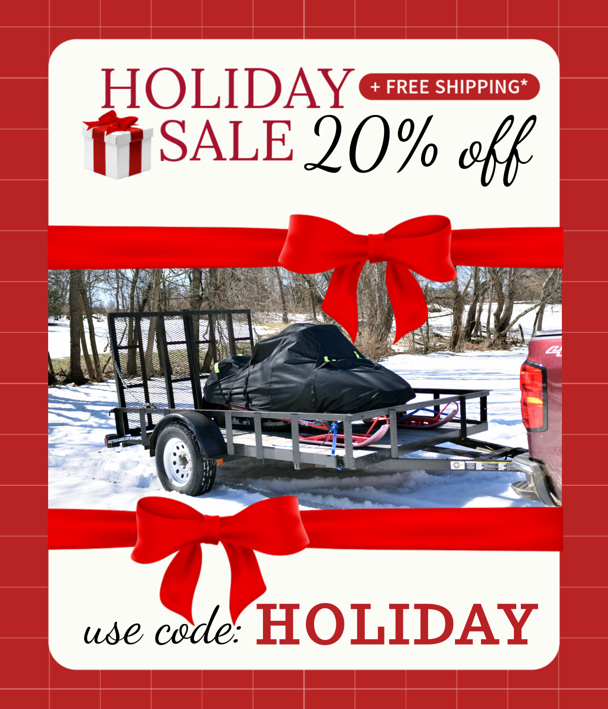 Save an extra 20% off everything with code: HOLIDAY