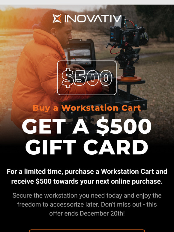 Buy a Workstation Cart, Get a $500 Gift 🎁
