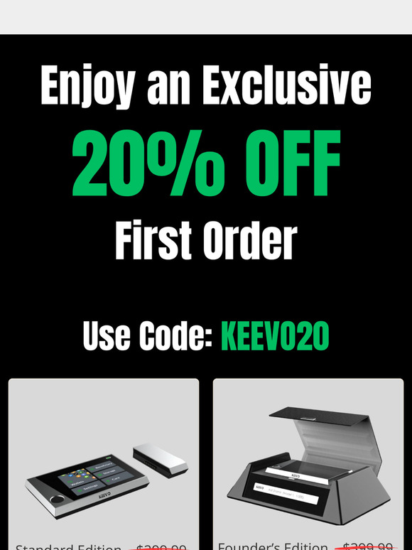 ⭐ Welcome! Here's 20% off your first order. ⭐
