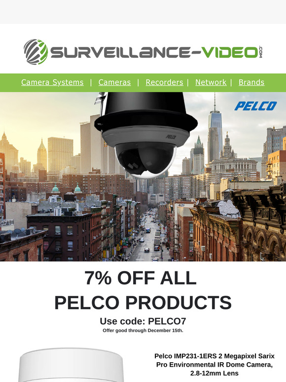 7% Off All Pelco Products