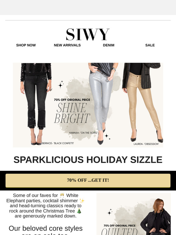🥂 HOLIDAY Sizzle, Shine & Sparkle 70% OFF ✨👀 + core styles too❣️
