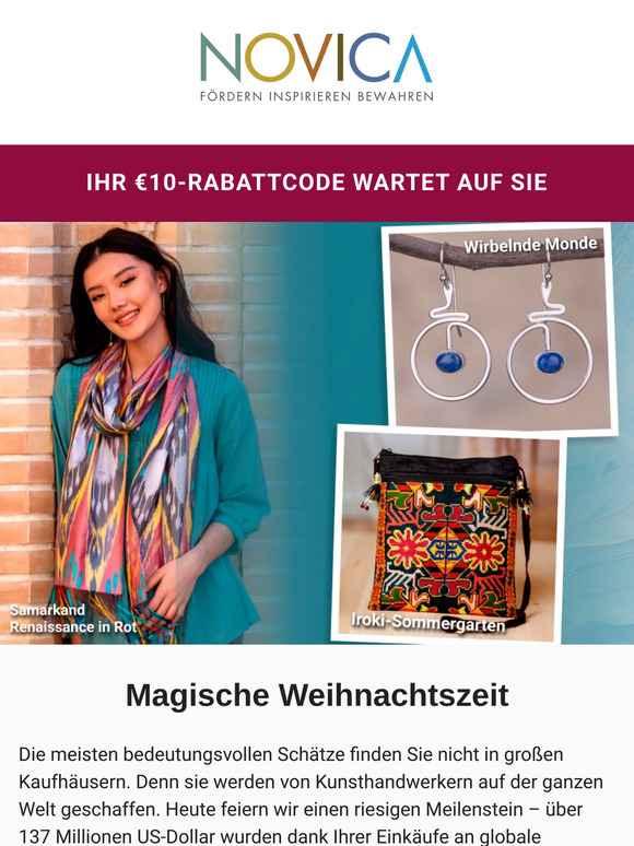 Beeindrucken Sie Ihre Liebsten zu Weihnachten 🎁 €10 Rabatt für pünktliche Geschenke