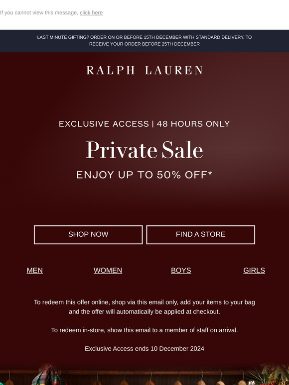 Ralph Lauren Email Newsletters Shop Sales Discounts and Coupon Codes