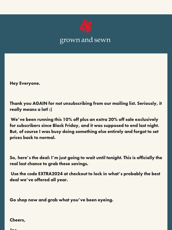 To all of our real friends, AKA the people who are on our mailing list.