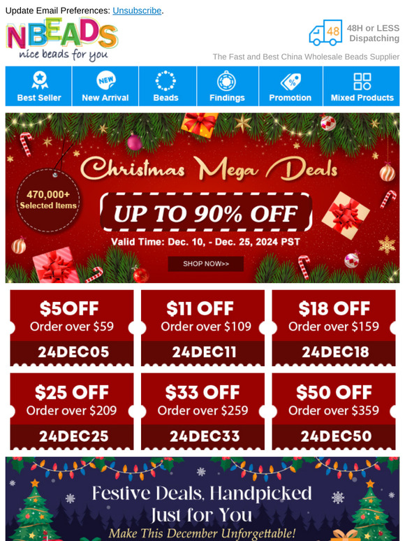 Christmas Mega Deals! UP TO 90% OFF +  Shipping Discount