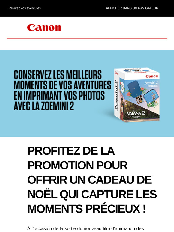 Profitez de la promotion pour offrir un cadeau de noël qui capture les moments précieux !