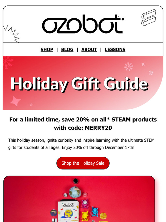 STEAM into the holidays with 20% off your order!