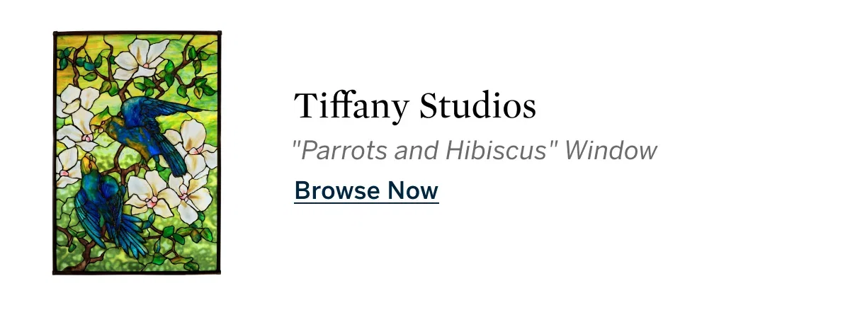 Tiffany Studios, ''Parrots and Hibiscus'' Window
