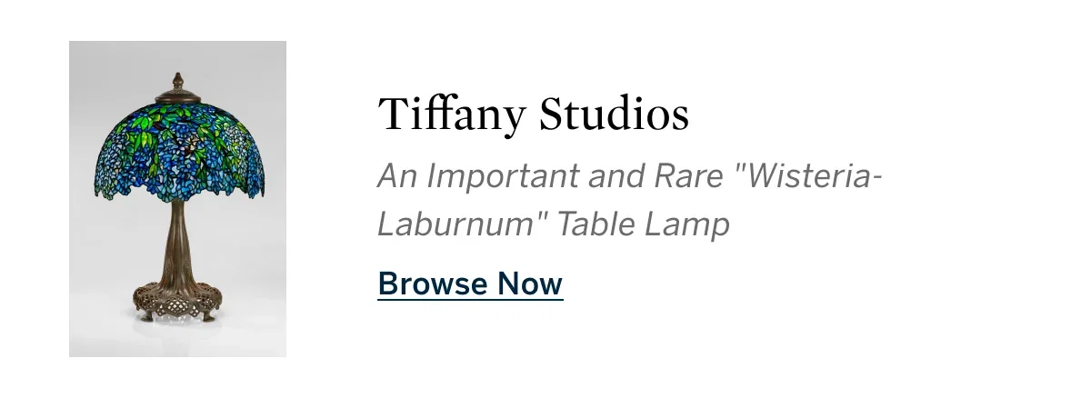 Tiffany Studios, An Important and Rare ''Wisteria-Laburnum'' Table Lamp