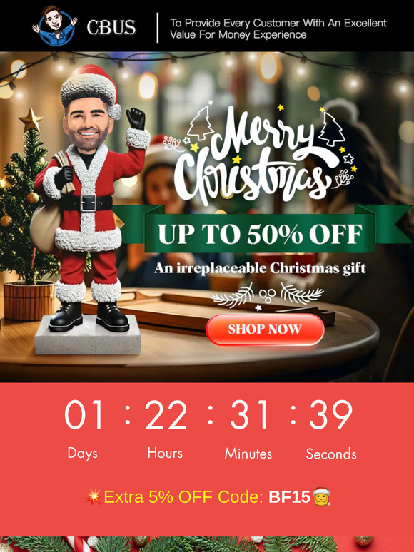 🎅Merry Christmas! Custom Bobbleheads Christmas Gifts 50% OFF Now!