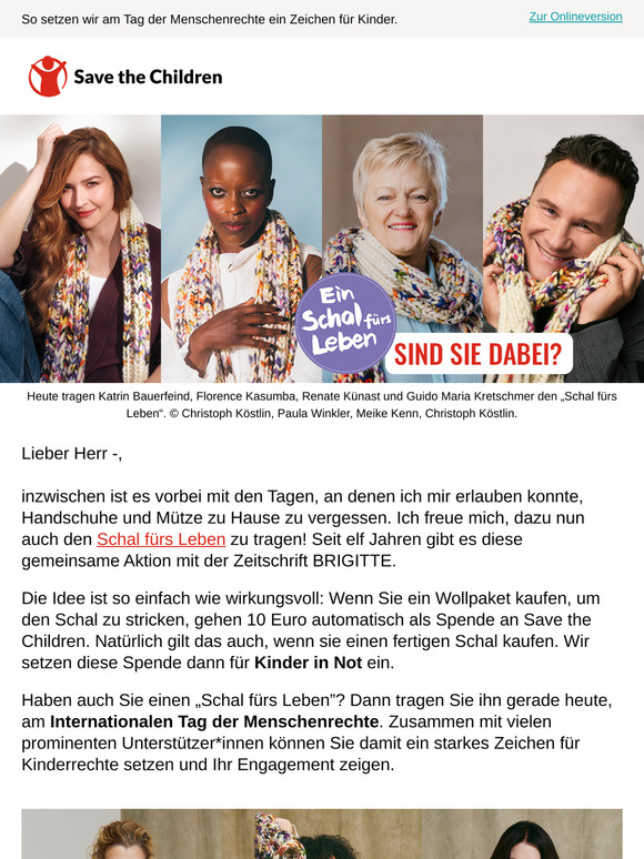 Ein Schal, der Wärme schenkt und Gutes tut!