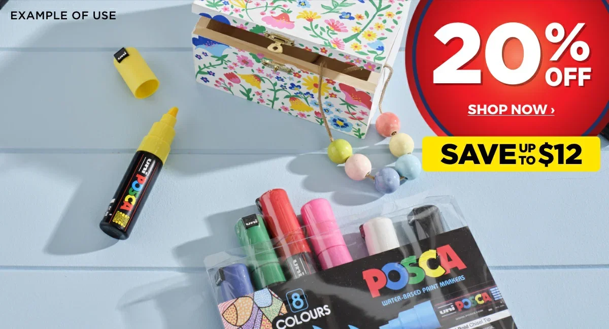 20% Off ALL POSCA Markers
