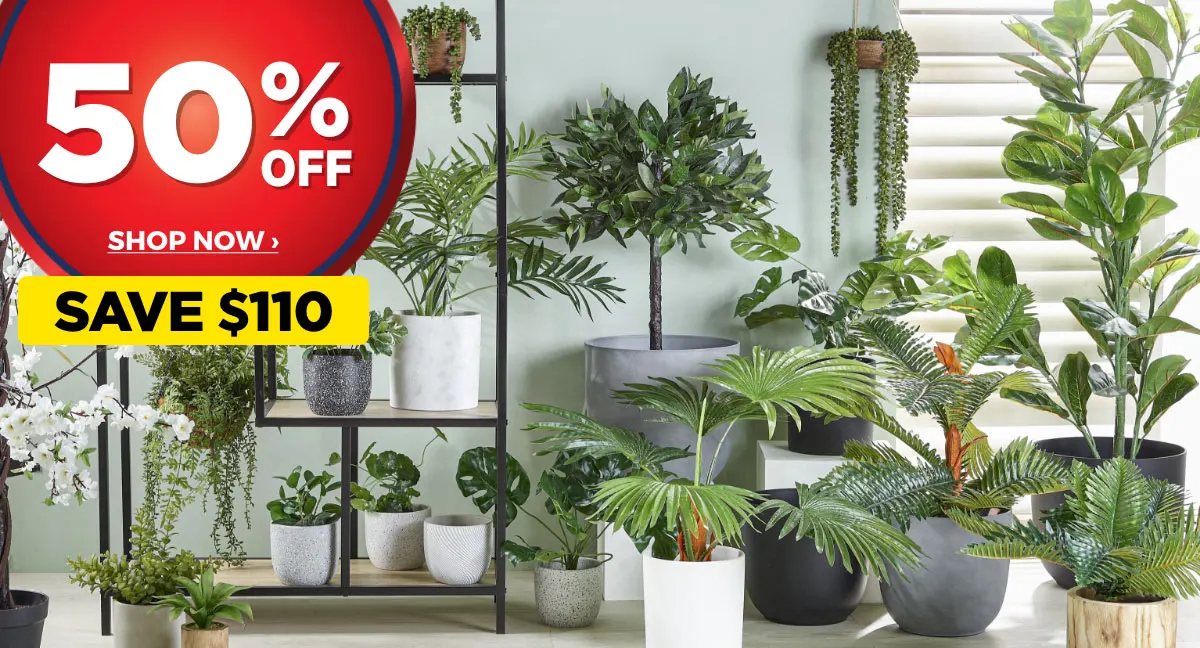 40% Off ALL Artificial Potted Plants & Planter Pots