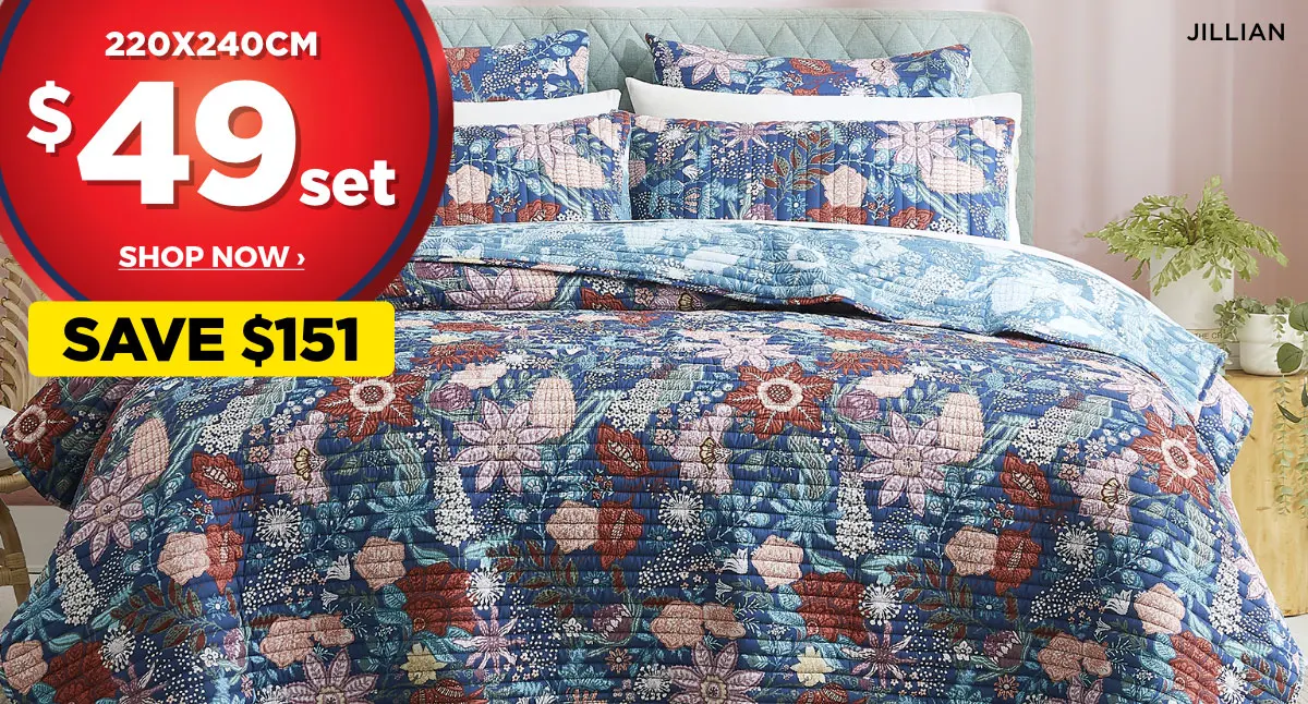 $49set KOO Jillian Or Provincial Quilted Coverlet Sets