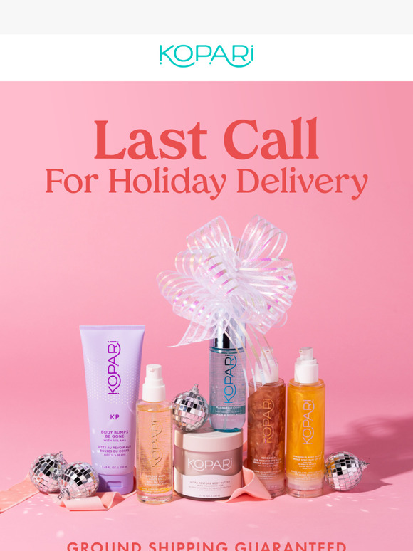 Ground Shipping Ends Tomorrow!