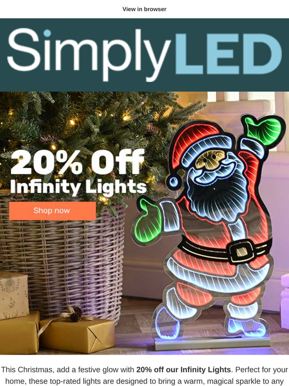 Brighten Up Christmas with 20% Off Infinity Lights! 🌟
