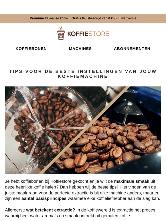 koffiegenieter, Ontdek de beste instelling voor jouw koffiemachine☕