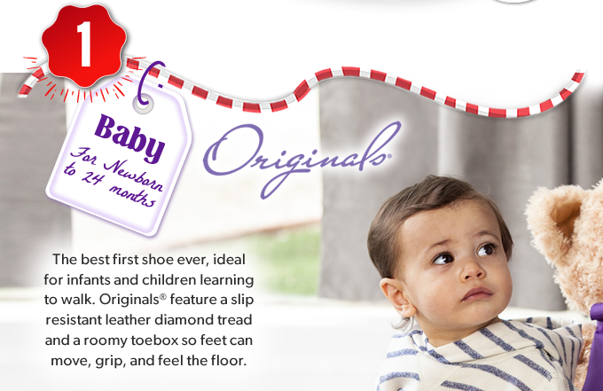 When your child first begins to walk, providing proper foot protection while enabling maximum movement is important for his or her foot development. Allowing your youngster to go barefoot or wear soft sole shoes while inside helps the feet to grow normally and to develop musculature, strength, and the grasping action of the toes. Shop Baby