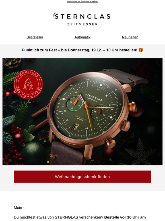 Schenke Zeit, schenke Sternglas 🎁⌚