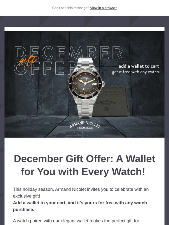 December Gift Offer by Armand Nicolet