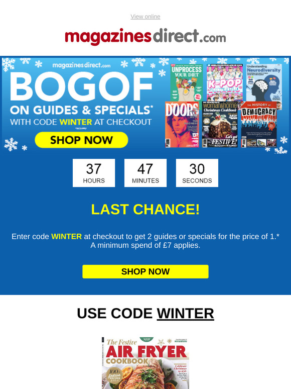 LAST CHANCE: BOGOF on guides and specials