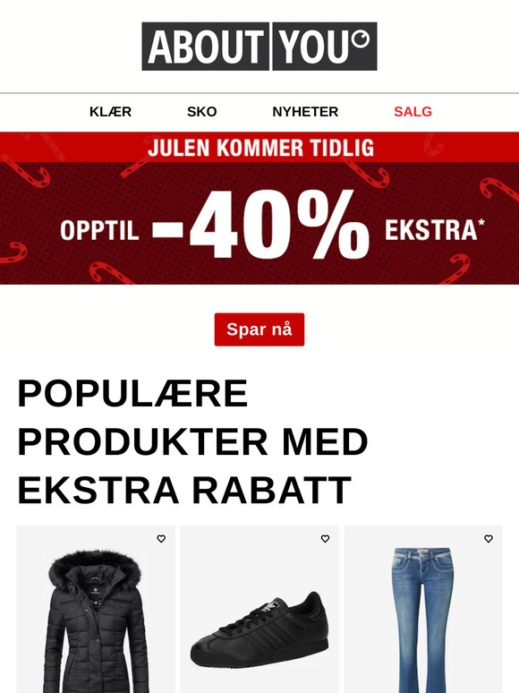Opptil -40% ekstra